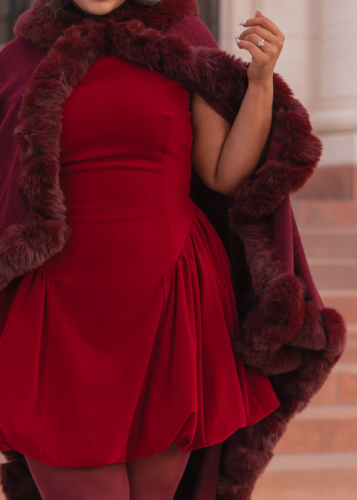 chic size inclusive model wearing JessaKae Scarlett Dress