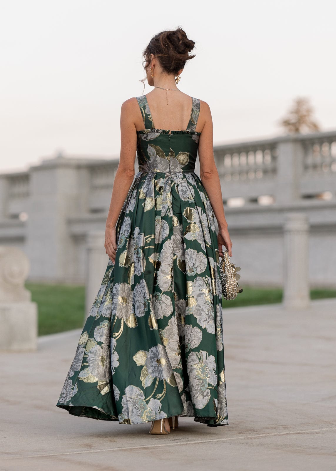 chic size inclusive model wearing JessaKae Selene Dress