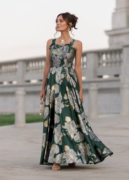 chic size inclusive model wearing JessaKae Selene Dress