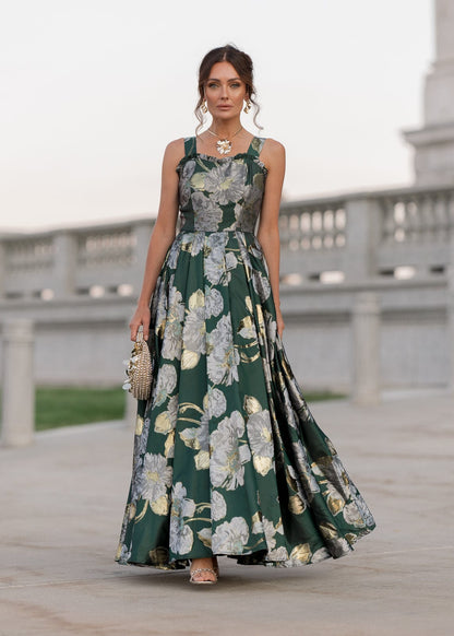 chic size inclusive model wearing JessaKae Selene Dress