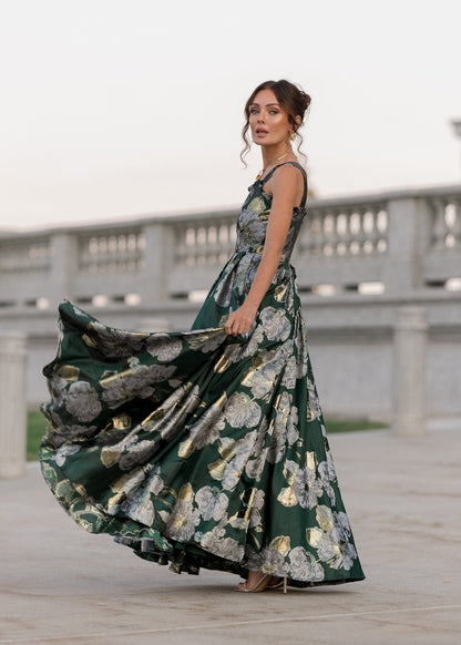 chic size inclusive model wearing JessaKae Selene Dress