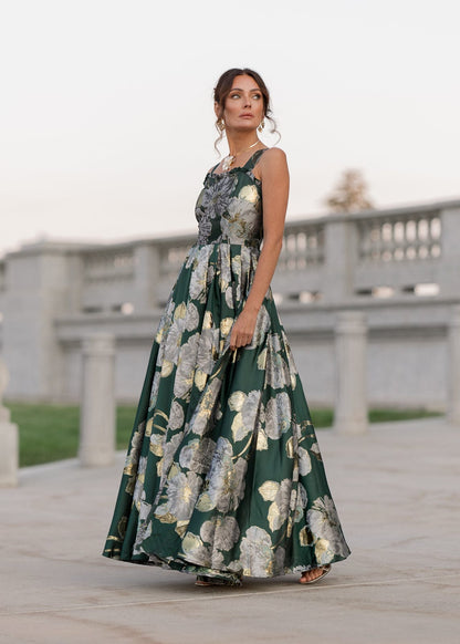 chic size inclusive model wearing JessaKae Selene Dress