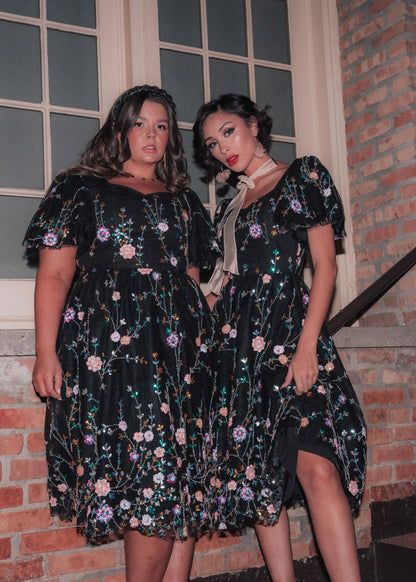 Shimmer Dress Dresses - JessaKae - Shimmer Dress - Shimmer Black / XXS