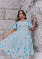 chic size inclusive model wearing JessaKae Shimmer Dress Dresses