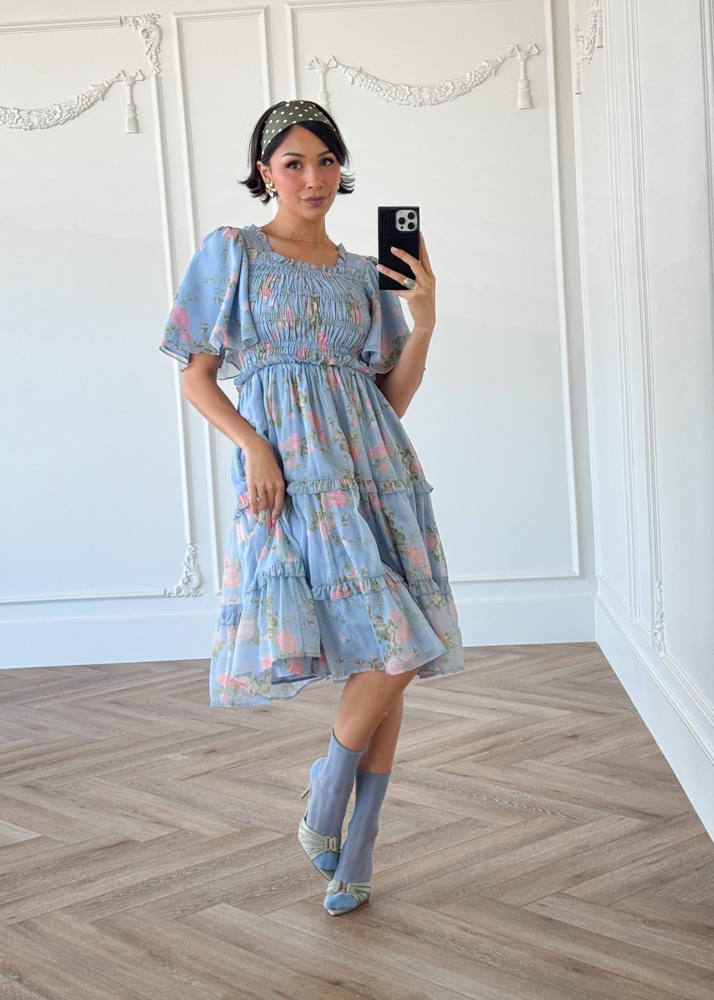Siena Blue Floral Dress | Occasion Dress in Sizes XXS–6X