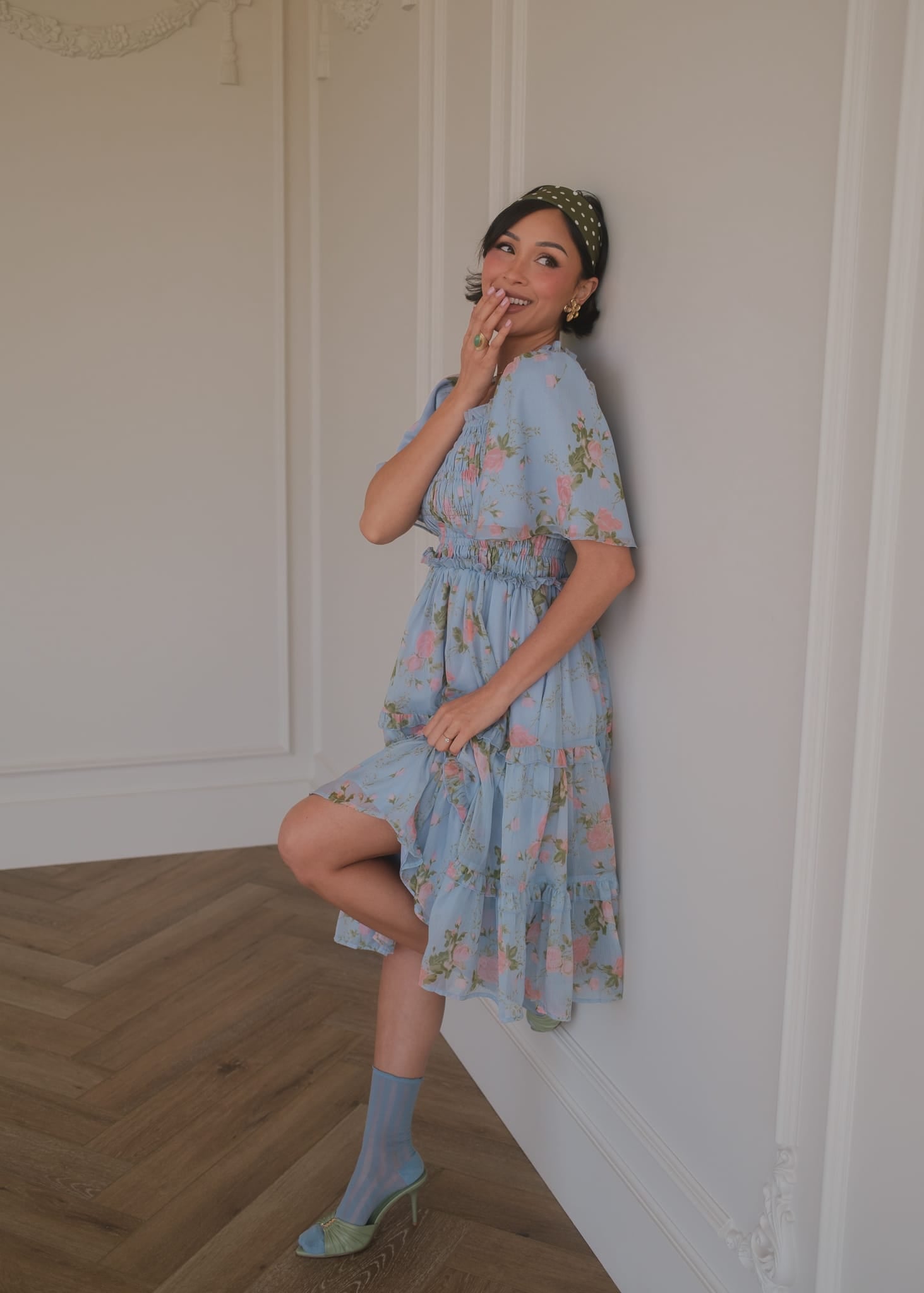 sienna sky blue floral dress Sienna Sky Blue Floral Dress