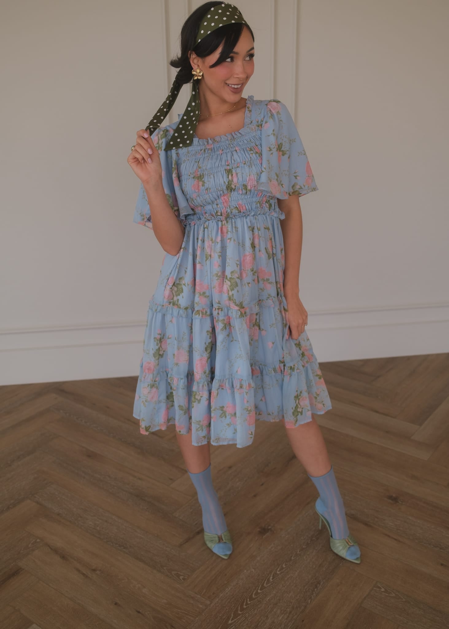 Siena Blue Floral Dress | Occasion Dress in Sizes XXS–6X