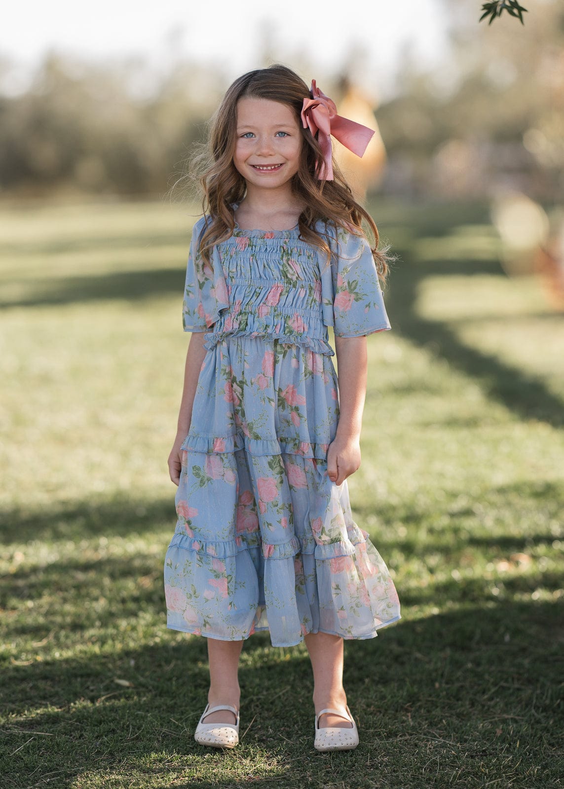 chic size inclusive model wearing JessaKae Siena Girls Dress Girls Dress