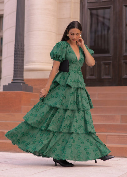 chic size inclusive model wearing JessaKae Sloane Dress