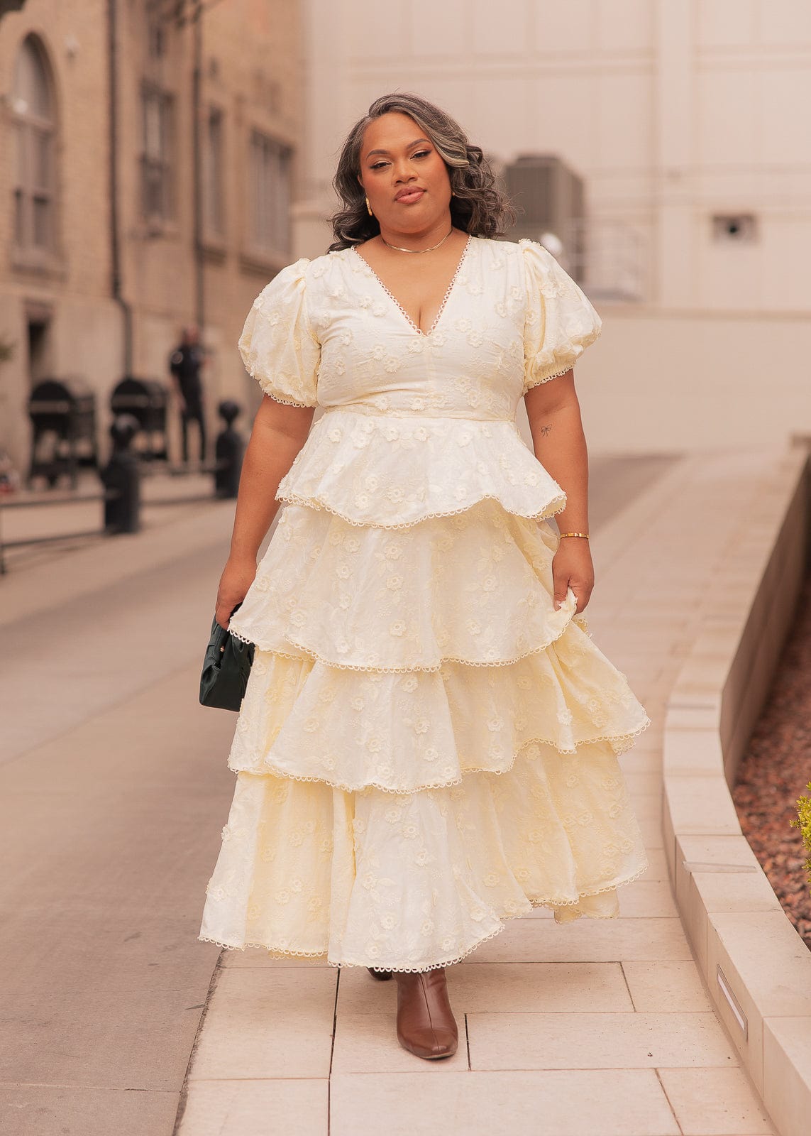 chic size inclusive model wearing JessaKae Sloane Dress Dresses