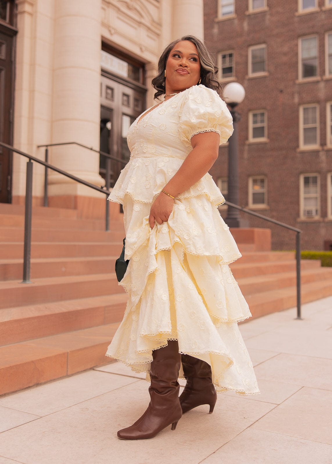 chic size inclusive model wearing JessaKae Sloane Dress Dresses