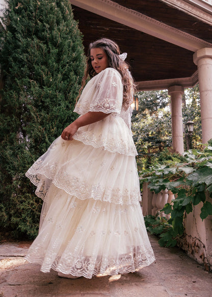 Snowflake Dress Dresses - JessaKae - Snowflake Dress - Cream / XXS