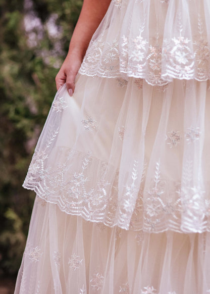 Snowflake Dress Dresses - JessaKae - Snowflake Dress - Cream / XXS