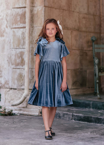 Sonnet Girls Dress Girls Dress - JessaKae - Sonnet Girls  Dress_Blue / 12-18M