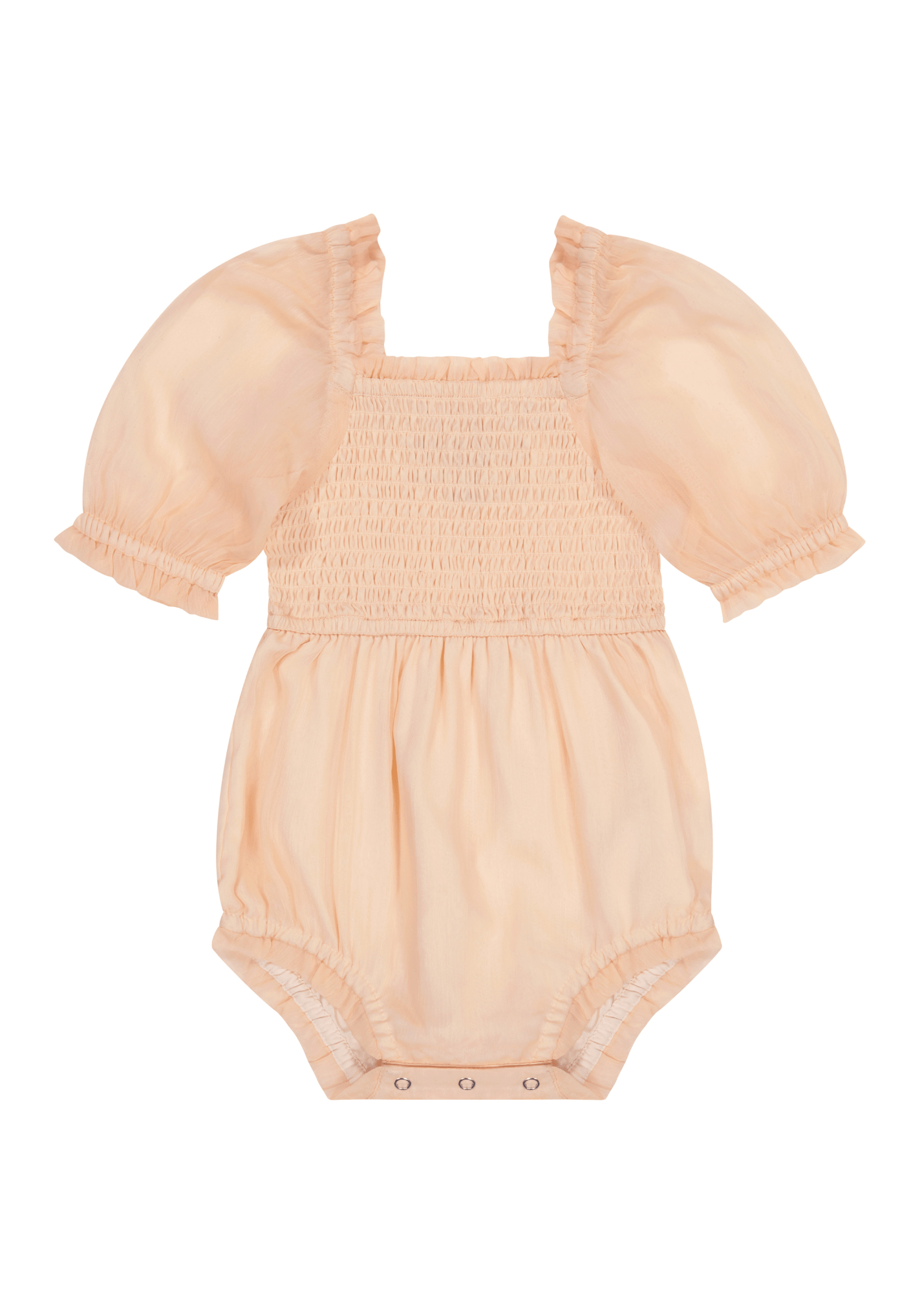 Sorbet Baby Romper Baby Romper - JessaKae - Sorbet Baby Romper - Apricot / 0-3M