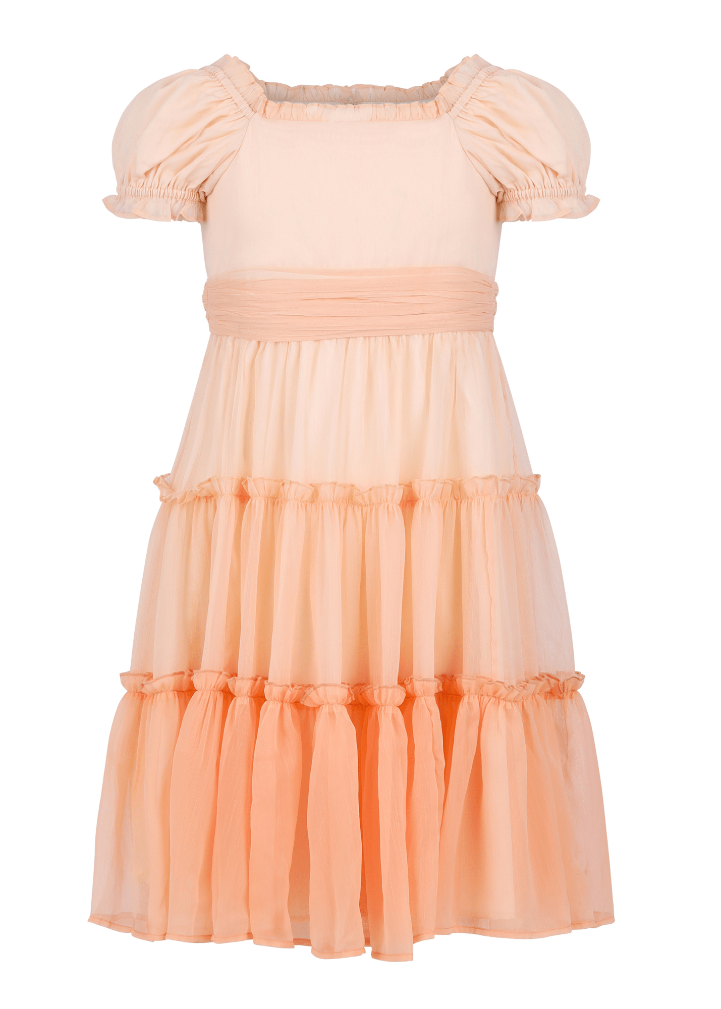 Sorbet Girls Dress Girls Dress - JessaKae - Sorbet Girls Dress - Apricot / 12-18M