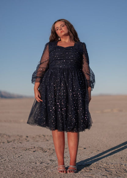 chic size inclusive model wearing JessaKae Stardust Dress Dresses