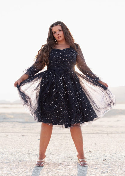 chic size inclusive model wearing JessaKae Stardust Dress Dresses