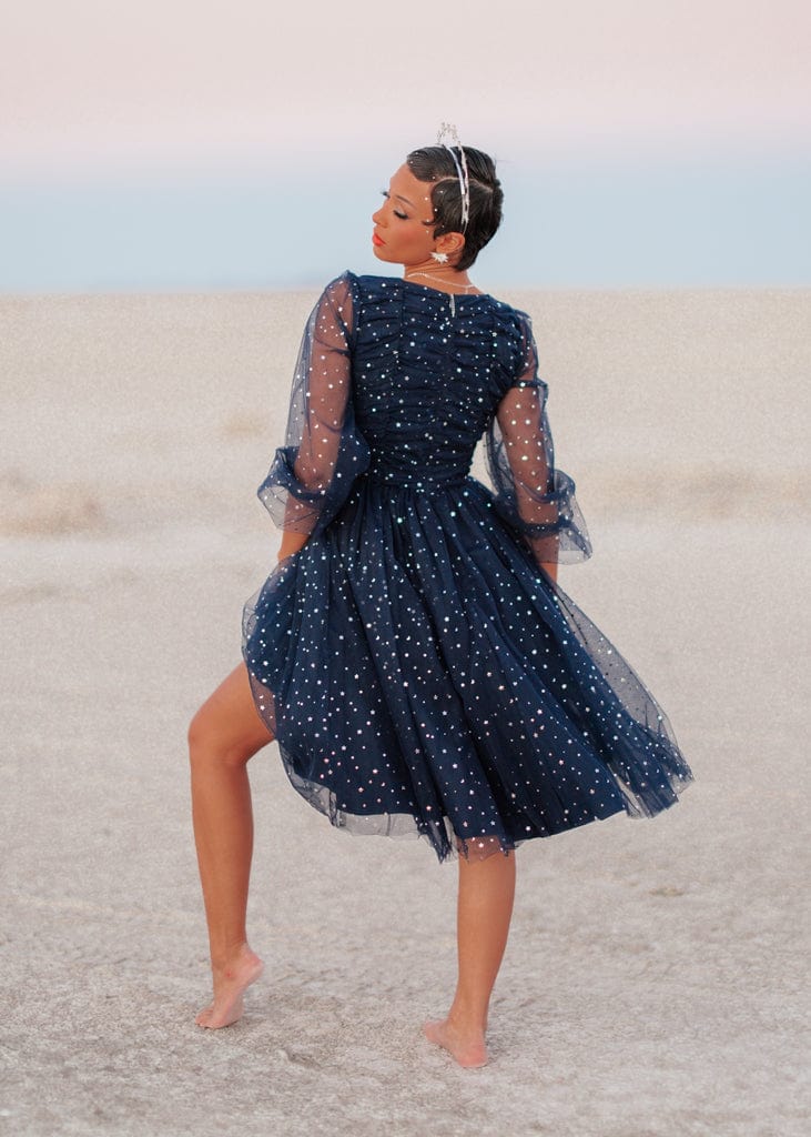 chic size inclusive model wearing JessaKae Stardust Dress Dresses