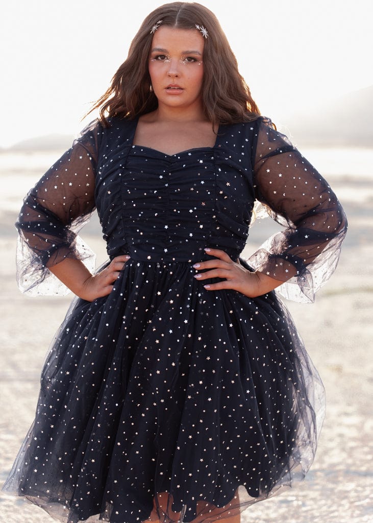 chic size inclusive model wearing JessaKae Stardust Dress Dresses