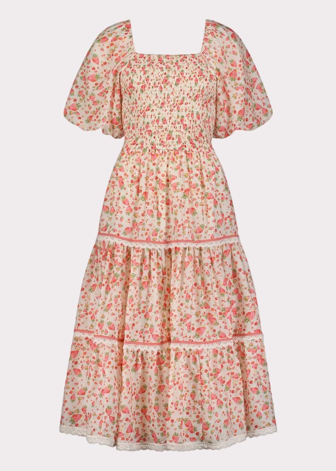 chic size inclusive model wearing JessaKae Strawberry Shortcake Dress Dresses