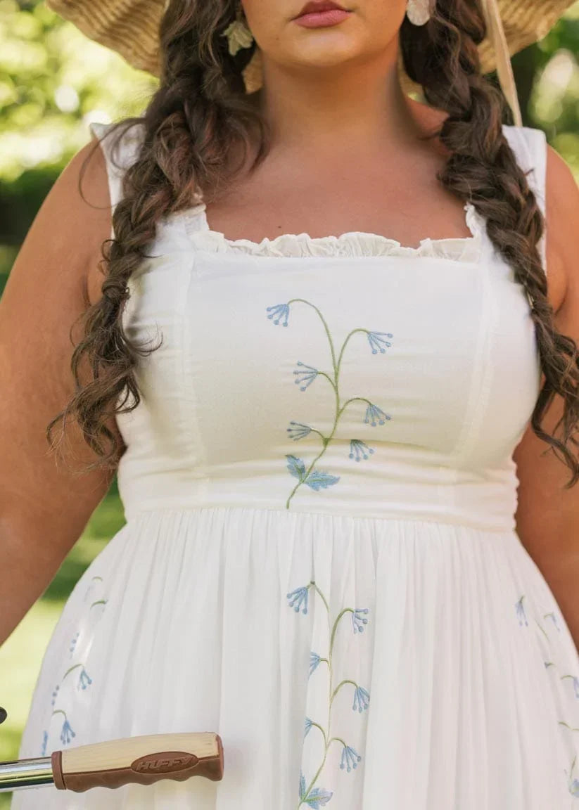 Summer Meadow Dress Dresses - JessaKae - Summer Meadow Dress - White Meadow / XXS