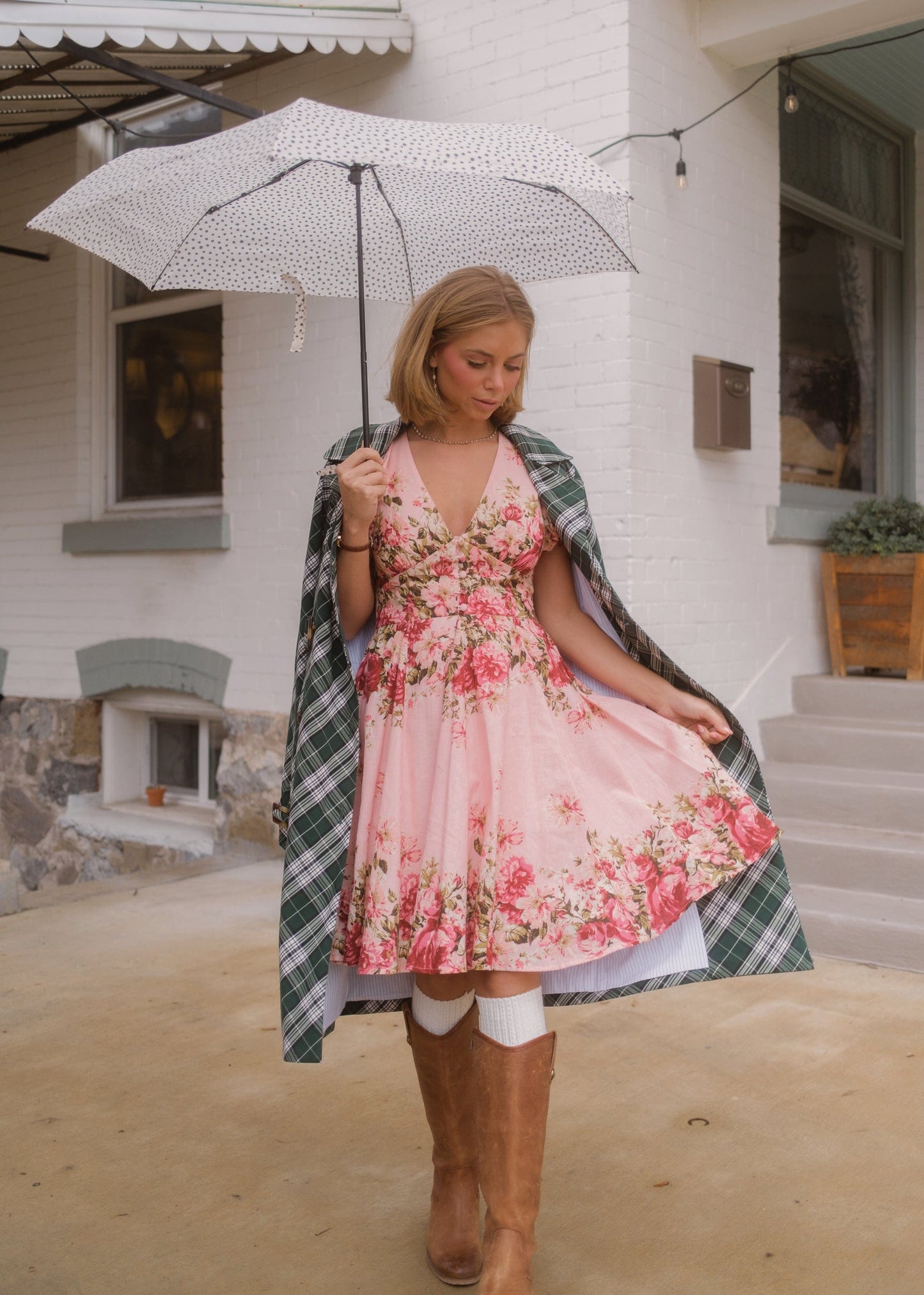 chic size inclusive model wearing JessaKae Sunday Dress