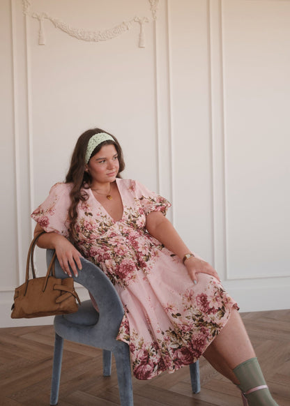 chic size inclusive model wearing JessaKae Sunday Dress