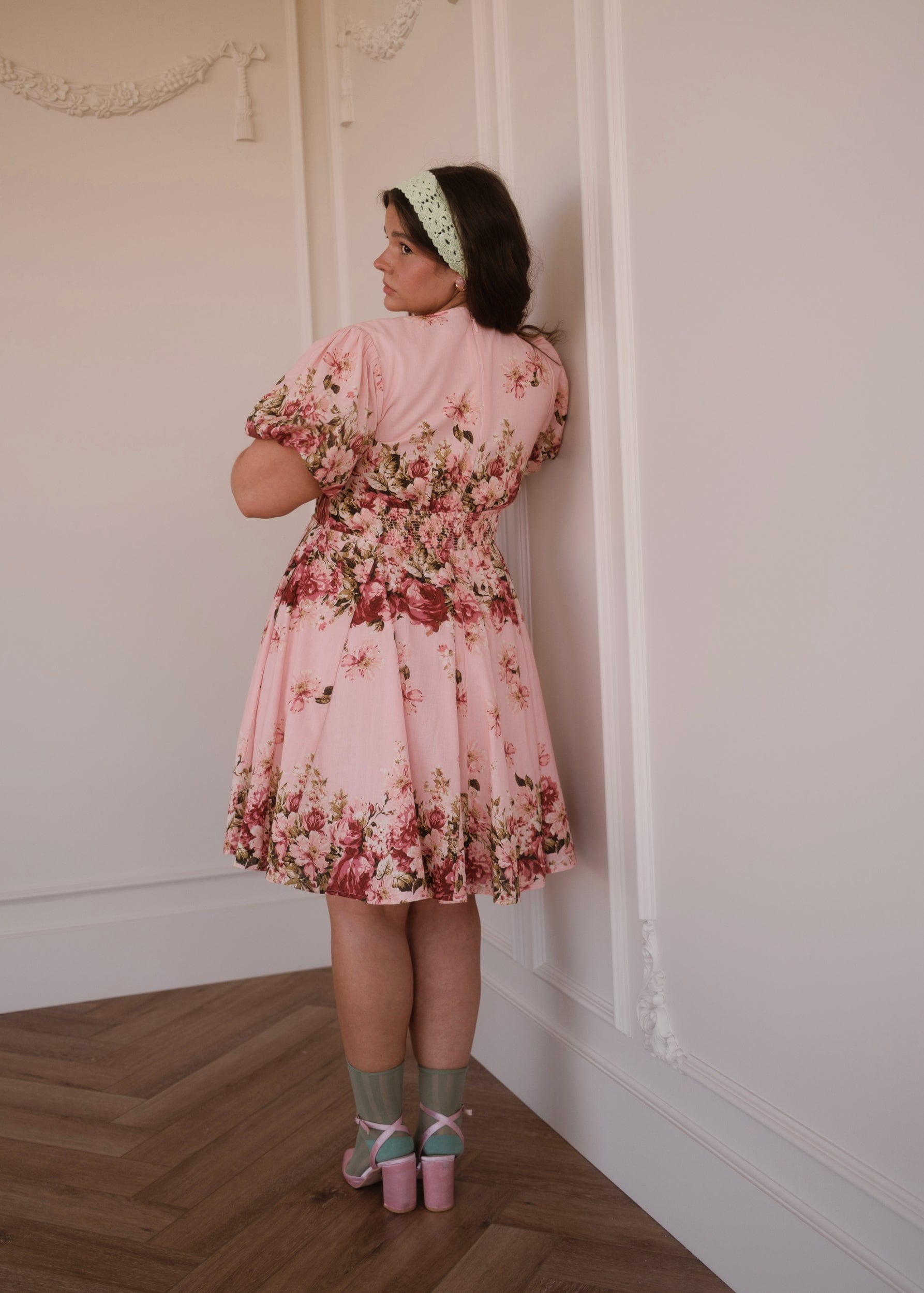pink sunday dress Sunday Mornings Ruched Bust Midi Dress Pink