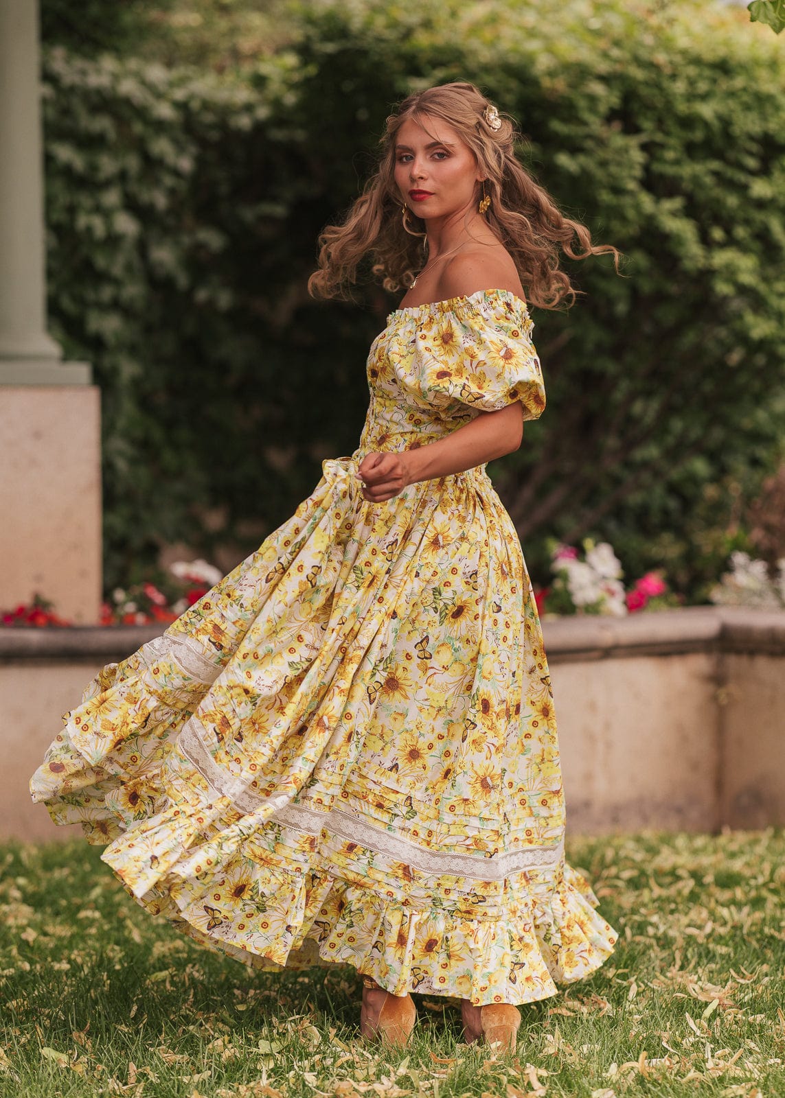 ladies sunflower dress Sunflowers Dress | Occasion Dress in Sizes XXS–6X