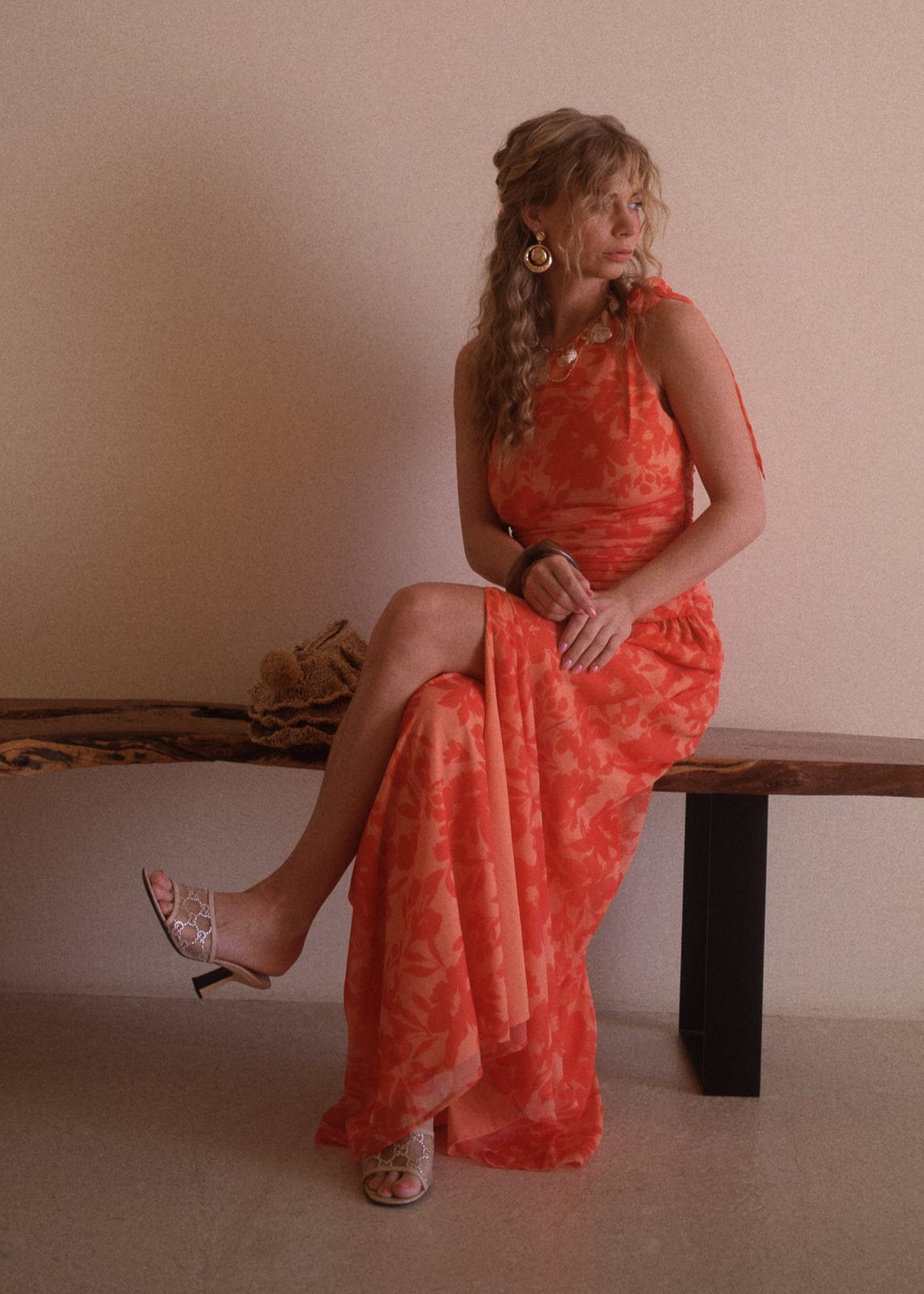 chic size inclusive model wearing JessaKae Tahiti Dress