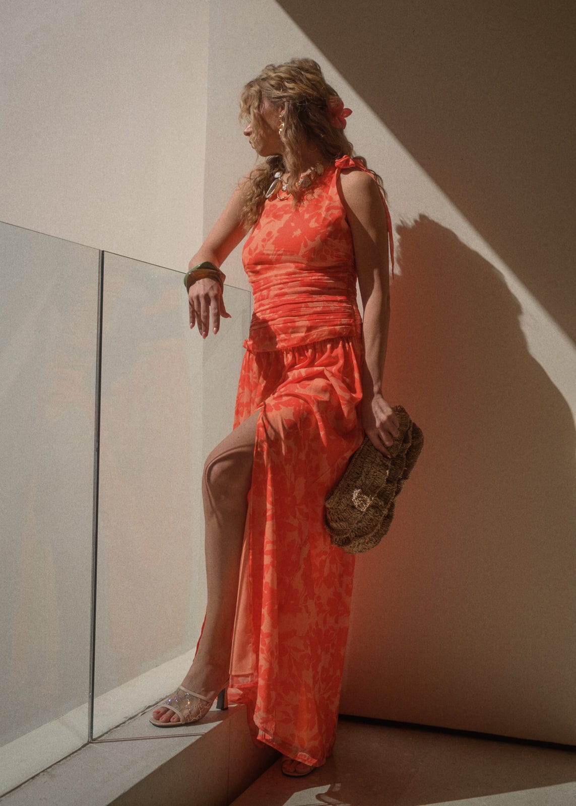 chic size inclusive model wearing JessaKae Tahiti Dress