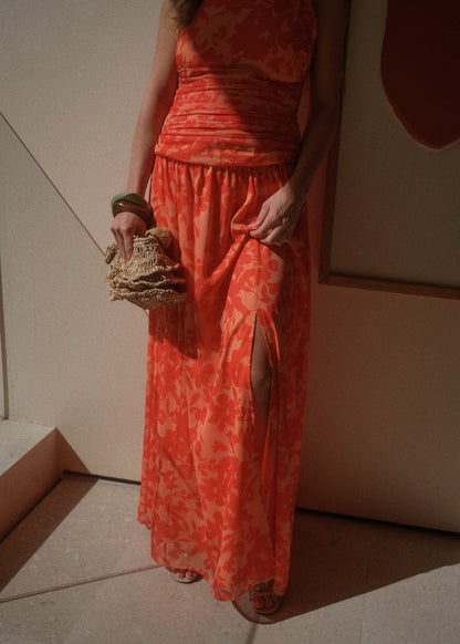 chic size inclusive model wearing JessaKae Tahiti Dress