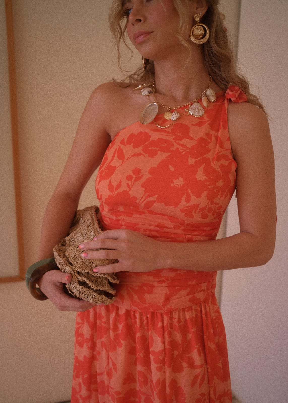 chic size inclusive model wearing JessaKae Tahiti Dress