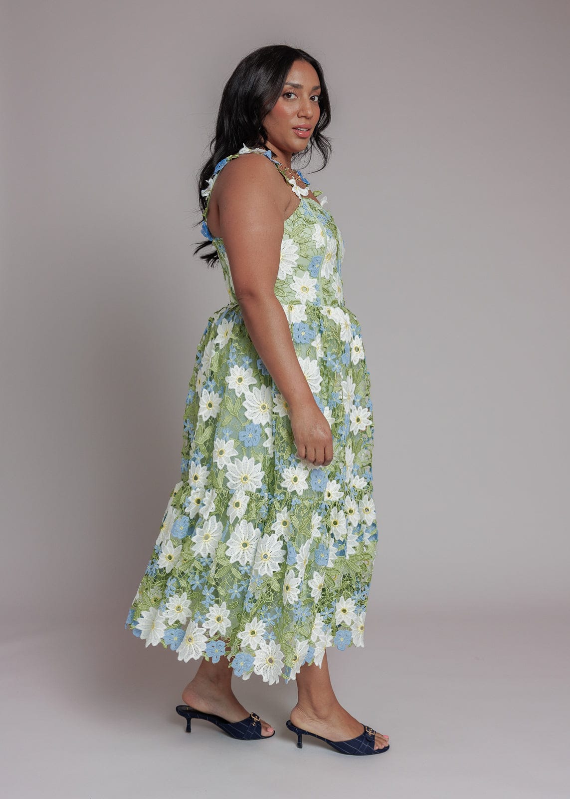 chic size inclusive model wearing JessaKae Tansy Dress Dresses