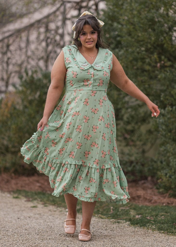 chic size inclusive model wearing JessaKae Thea Dress Dresses