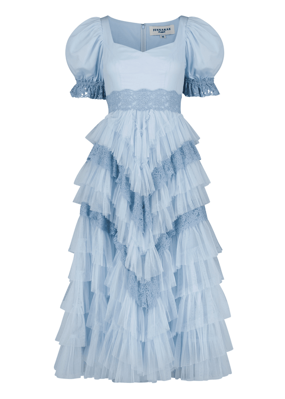 Thumbelina Dress - Blue Lace