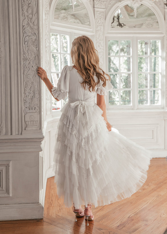 Thumbelina Dress - White Lace