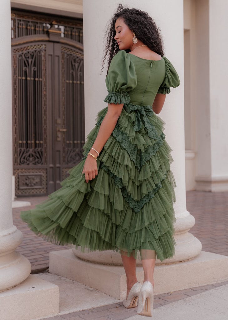 Thumbelina Dress Dresses - JessaKae - Thumbelina Dress - Green Lace / XXS