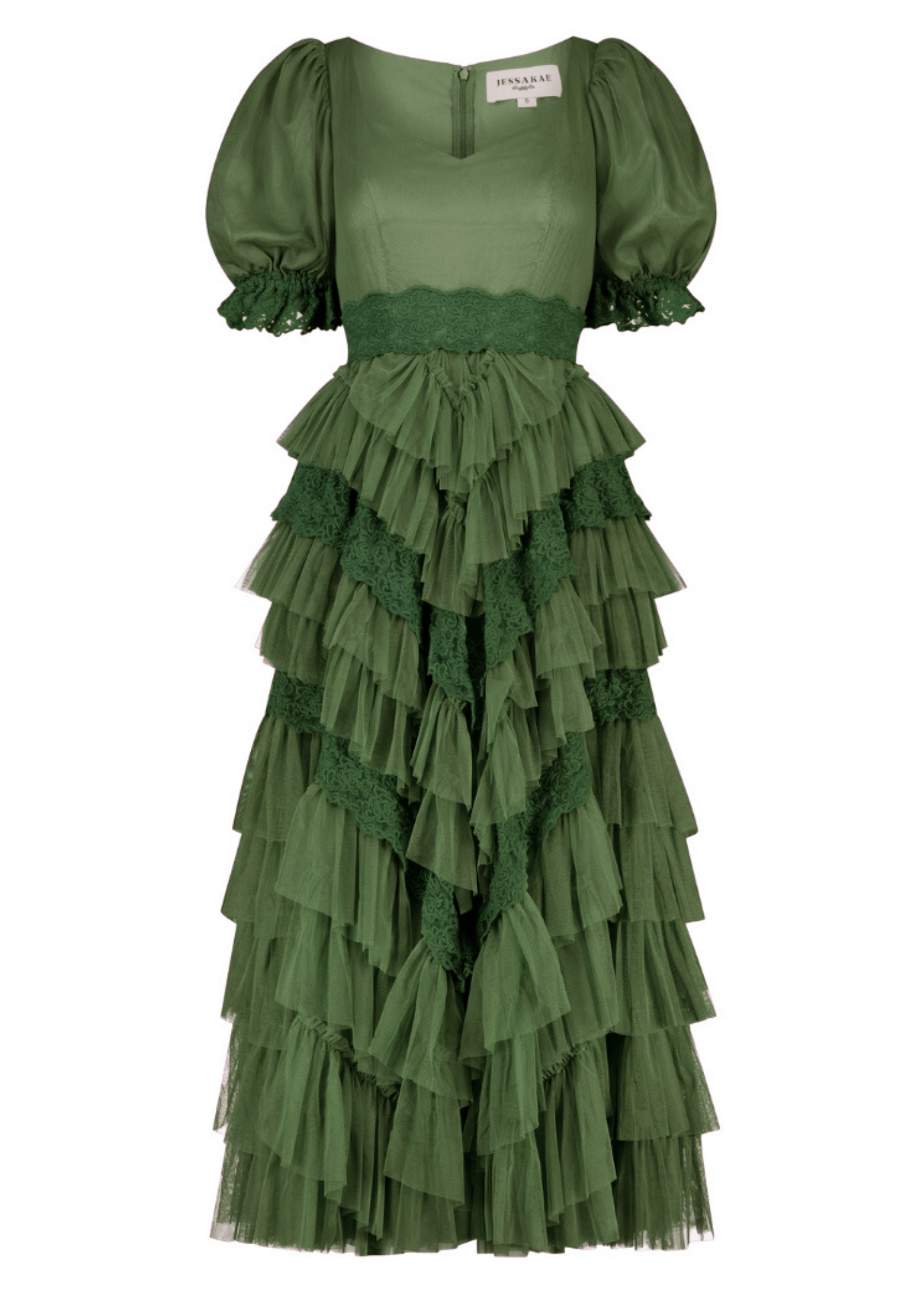 Thumbelina Dress - Green Lace