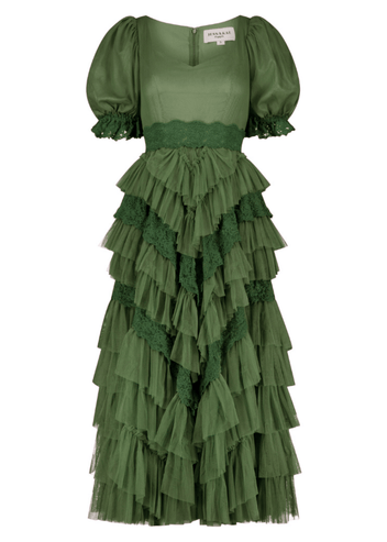 Thumbelina Dress Dresses - JessaKae - Thumbelina Dress - Green Lace / XXS