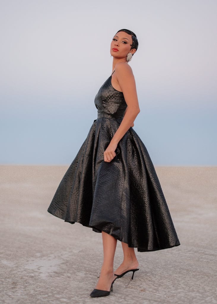 chic size inclusive model wearing JessaKae Twila Dress Dresses