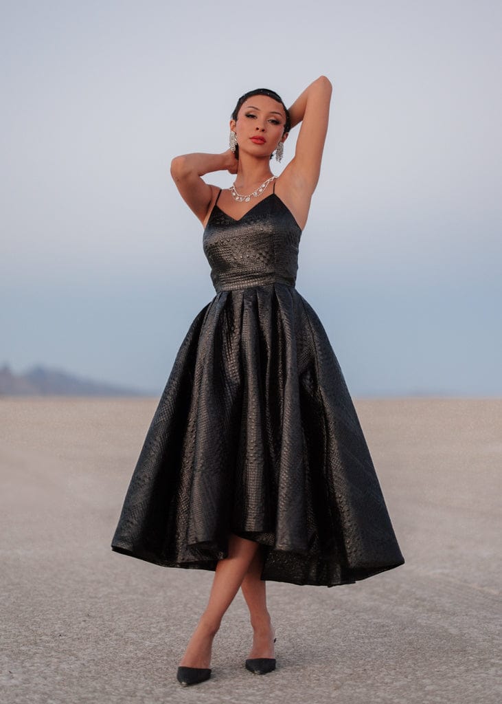 chic size inclusive model wearing JessaKae Twila Dress Dresses