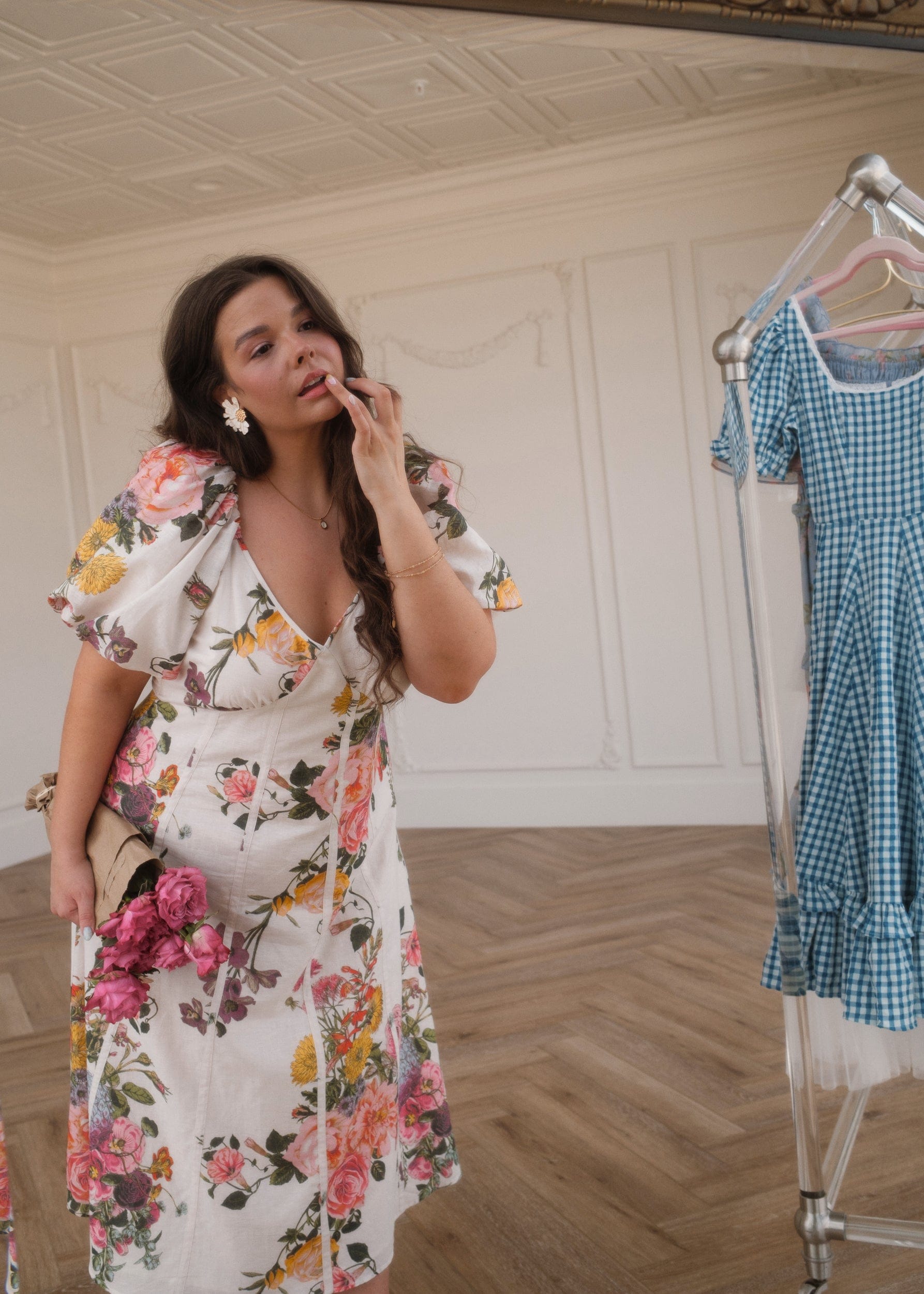 chic size inclusive model wearing JessaKae Valenne Dress