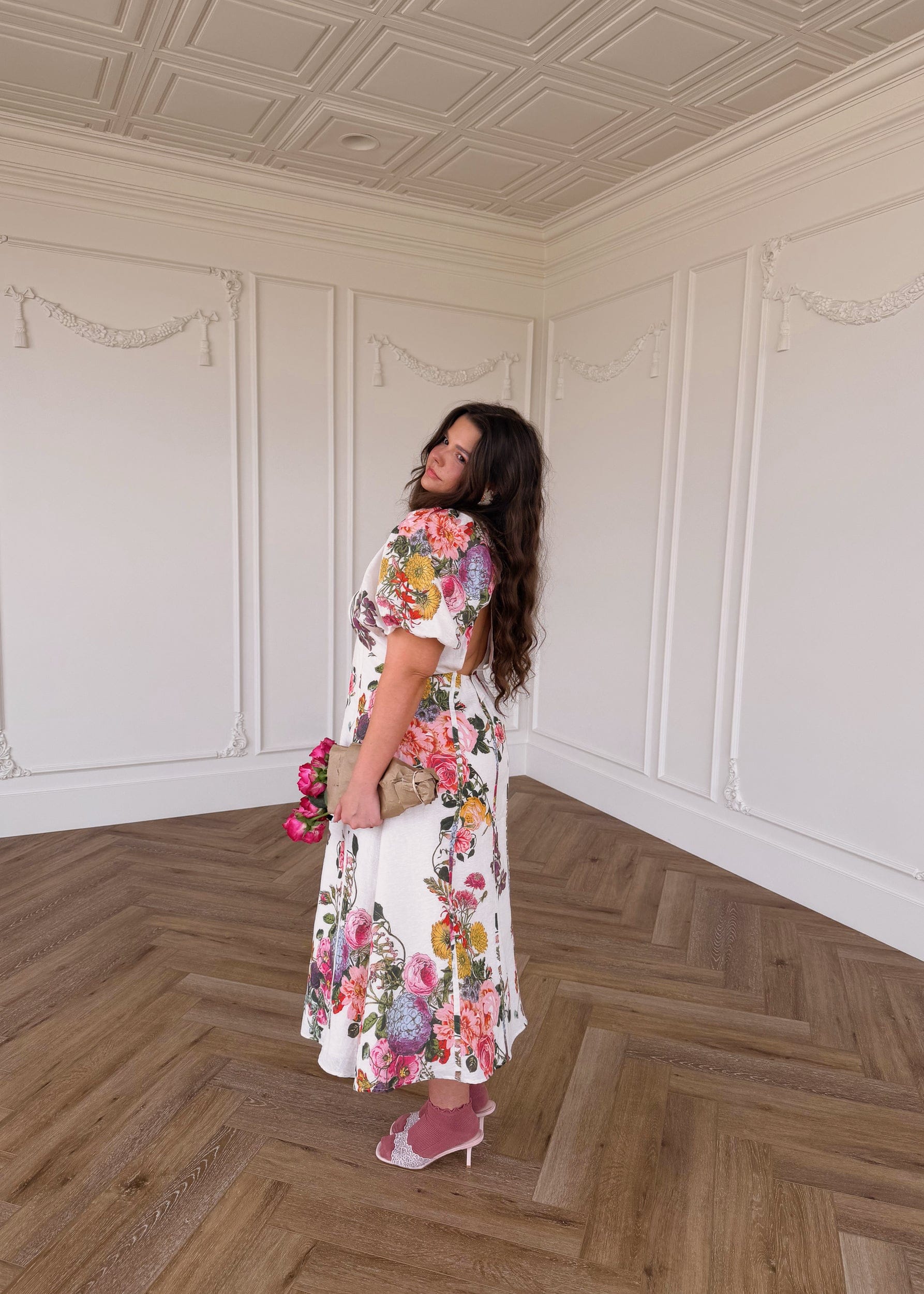 chic size inclusive model wearing JessaKae Valenne Dress