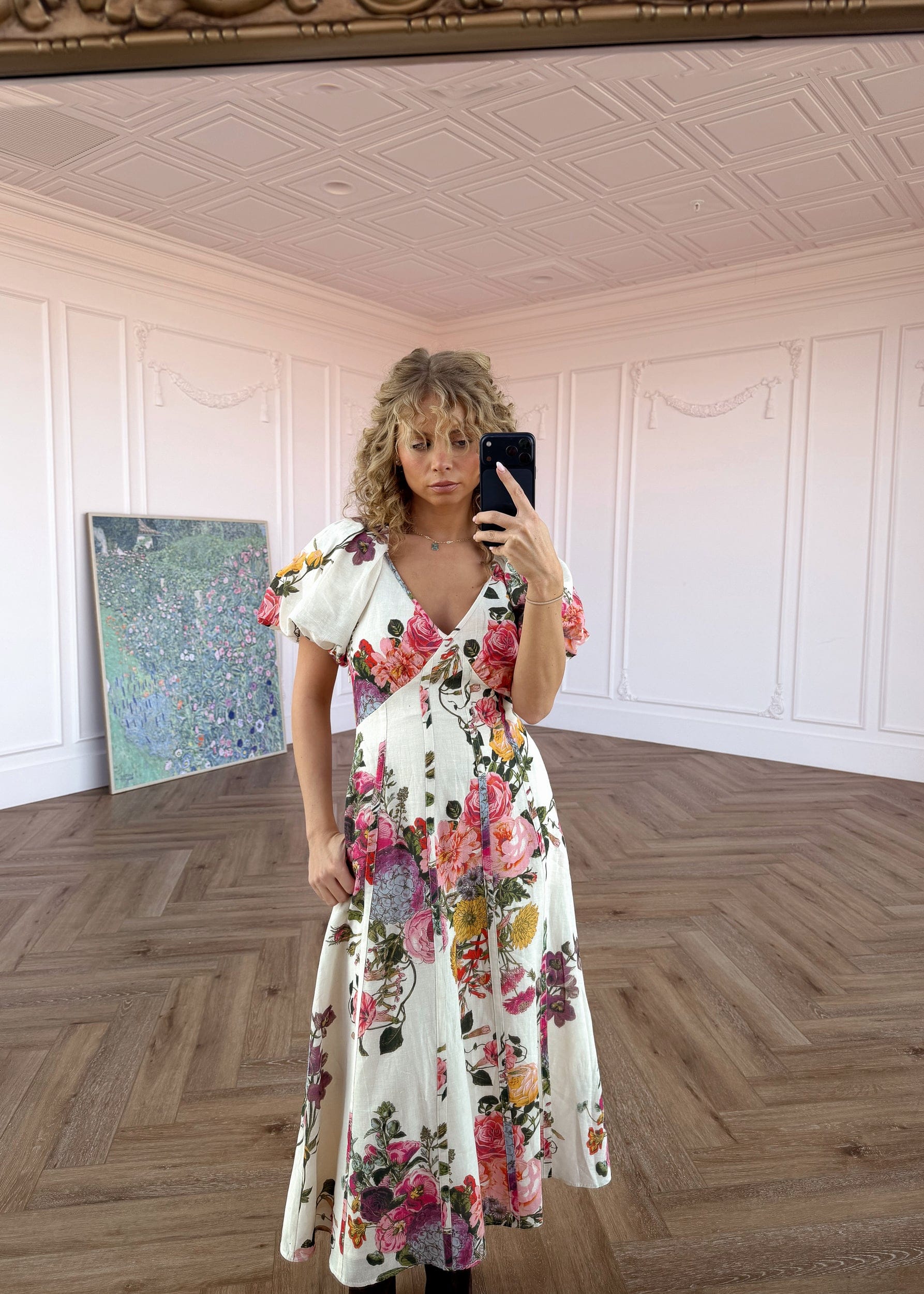 chic size inclusive model wearing JessaKae Valenne Dress