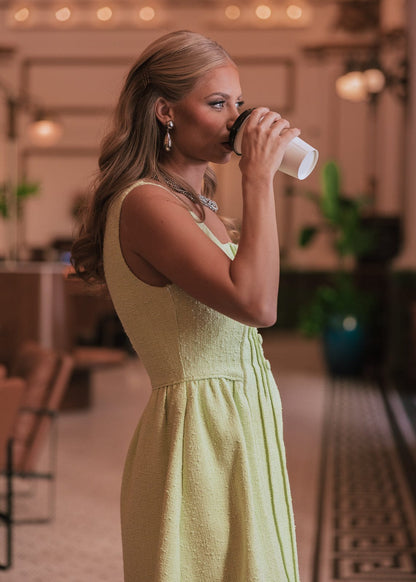 chic size inclusive model wearing JessaKae Waldorf Dress