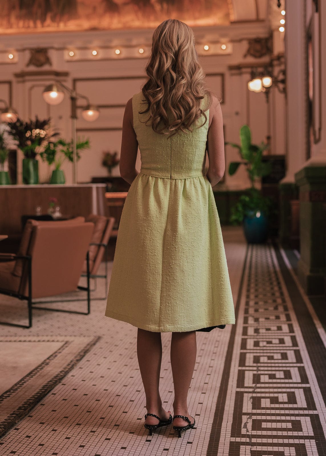 chic size inclusive model wearing JessaKae Waldorf Dress