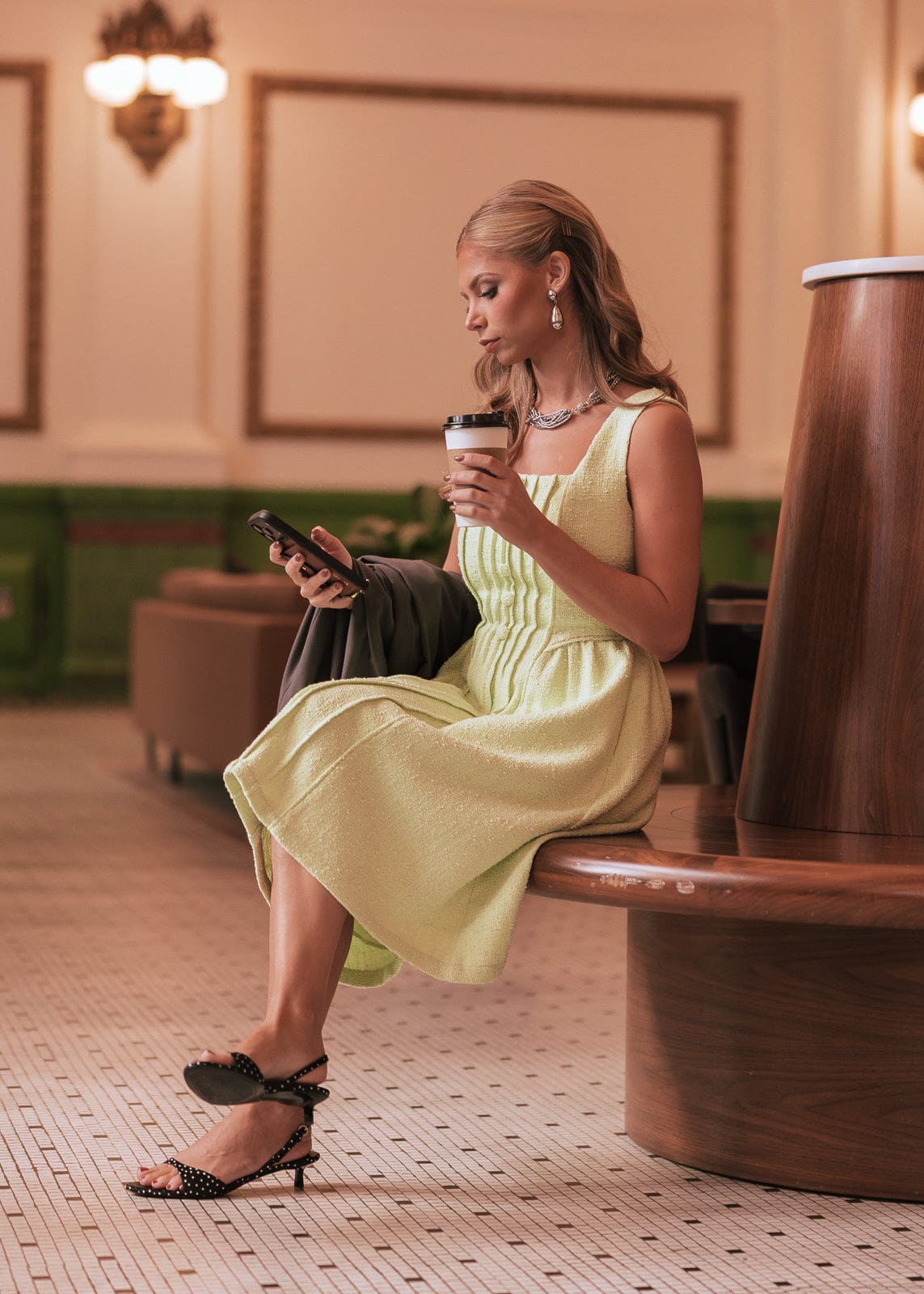 chic size inclusive model wearing JessaKae Waldorf Dress