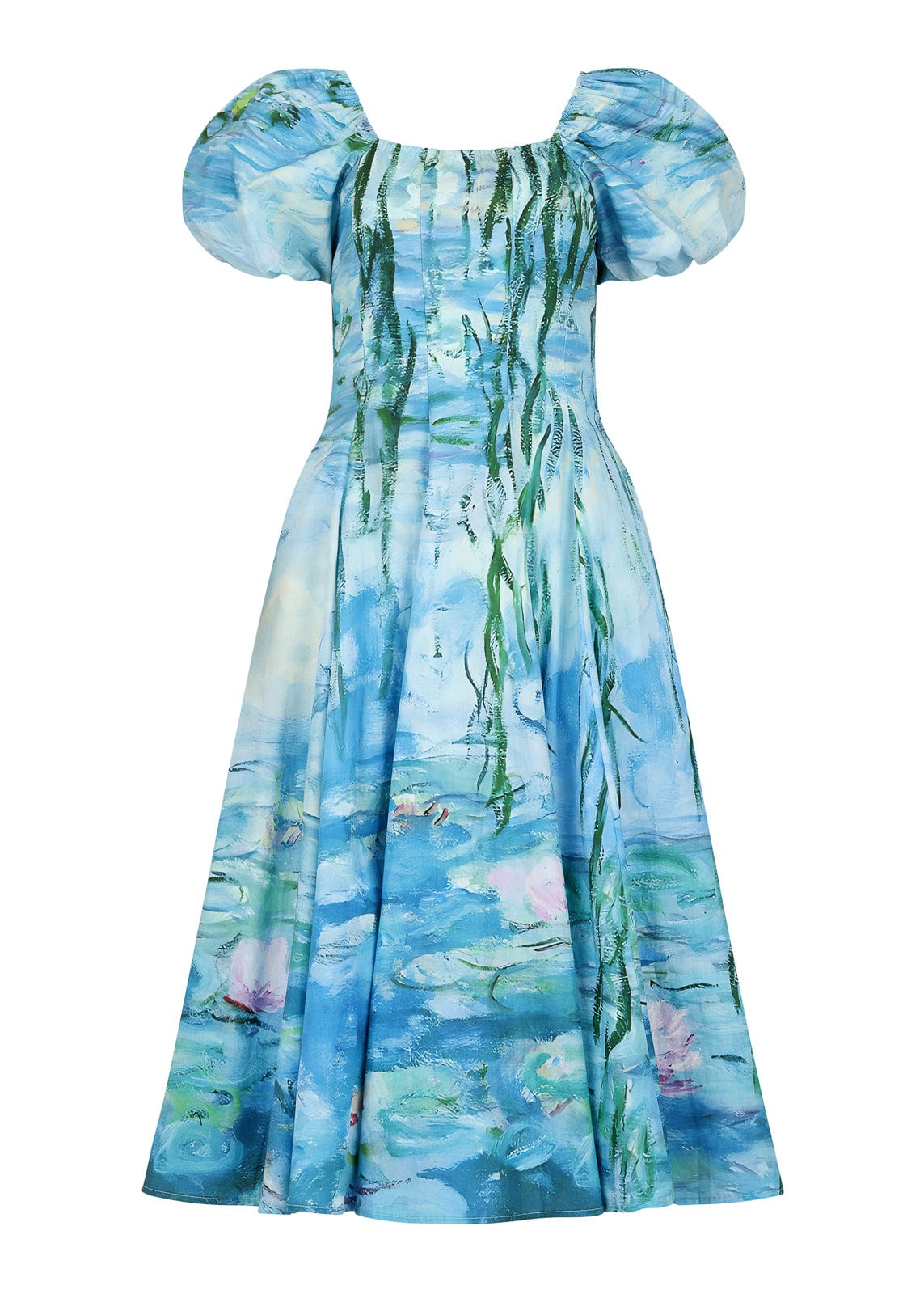 chic size inclusive model wearing JessaKae Water Lily Dress